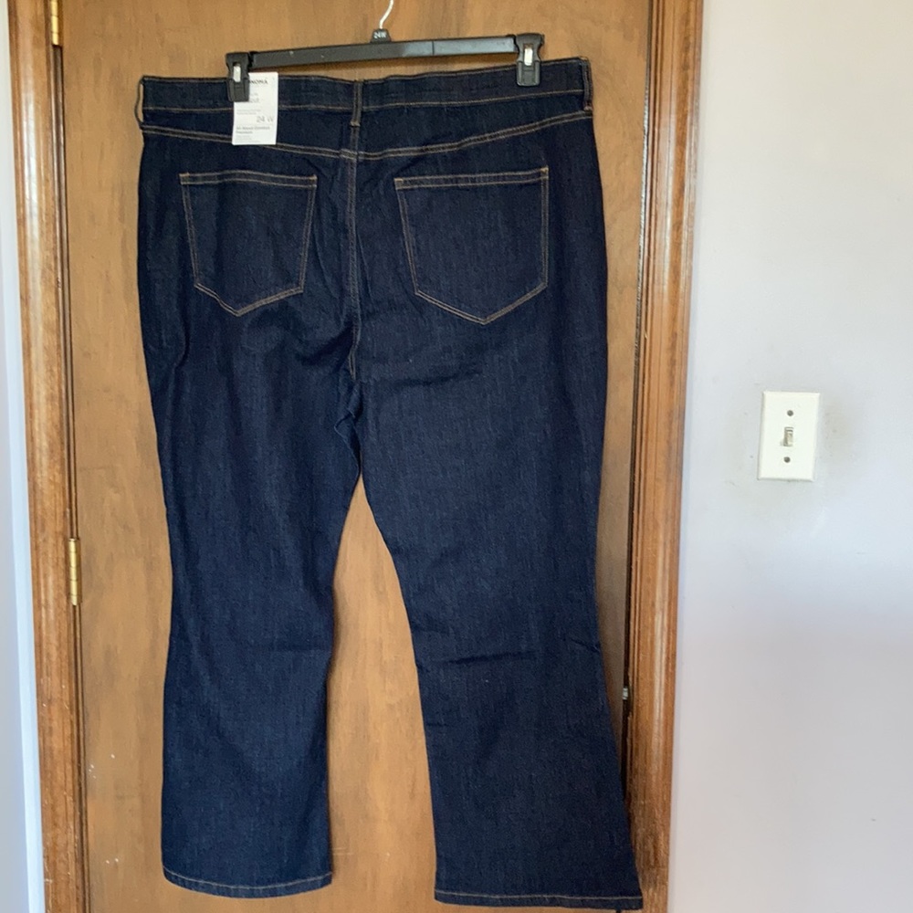 Sonoma more curvy fit bootcut jean no gap waistband shape retention 24W - Picture 11 of 14